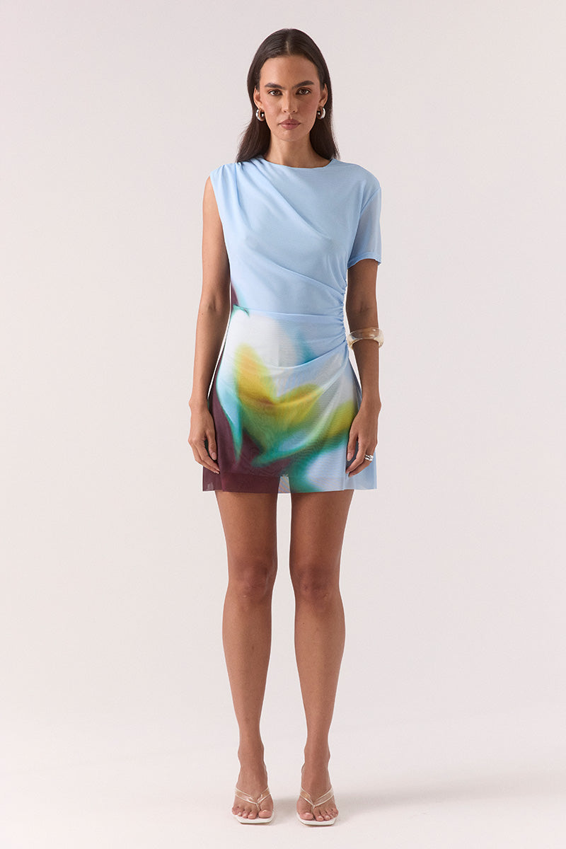 sovere zinnia mini dress azure