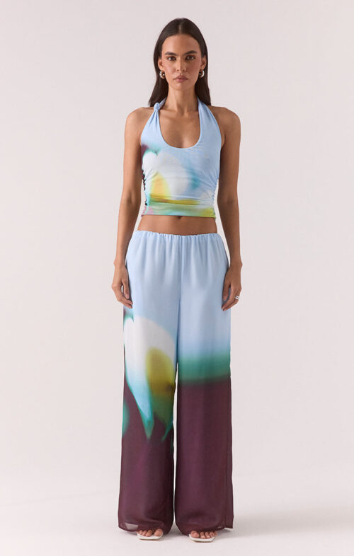 SOVERE ZINNIA MESH TOP AZURE