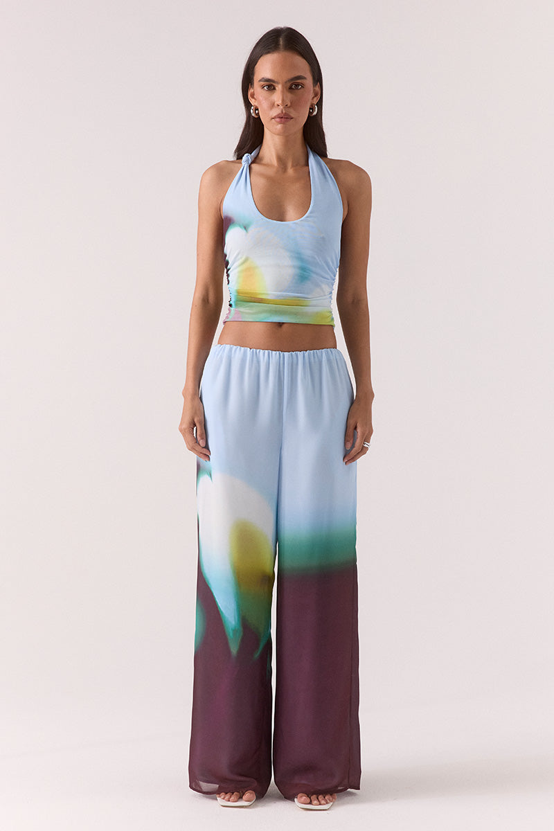 SOVERE ZINNIA MESH TOP AZURE