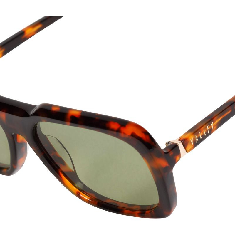 VALLEY MEMOIR SUNGLASSES TORTOISE OLIVE GREEN LENS