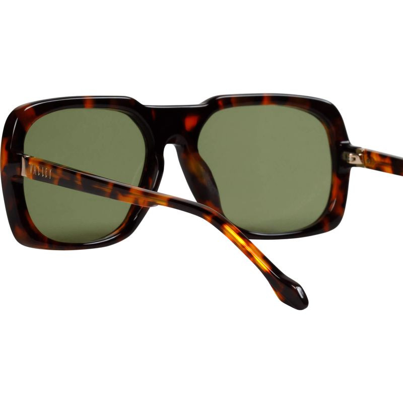 VALLEY MEMOIR SUNGLASSES TORTOISE OLIVE GREEN LENS