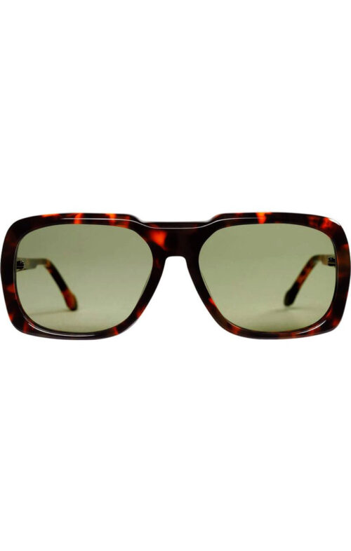 VALLEY MEMOIR SUNGLASSES TORTOISE OLIVE GREEN LENS