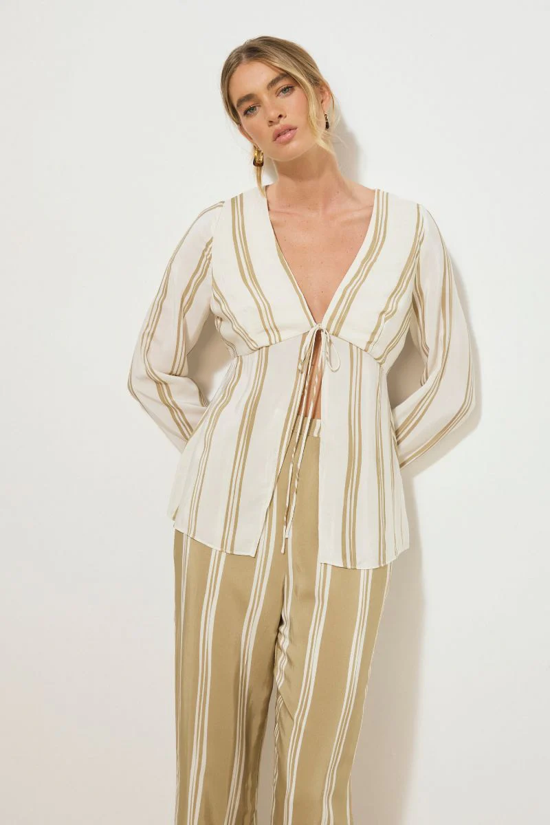 MON RENN DESIRE STRIPE TOP