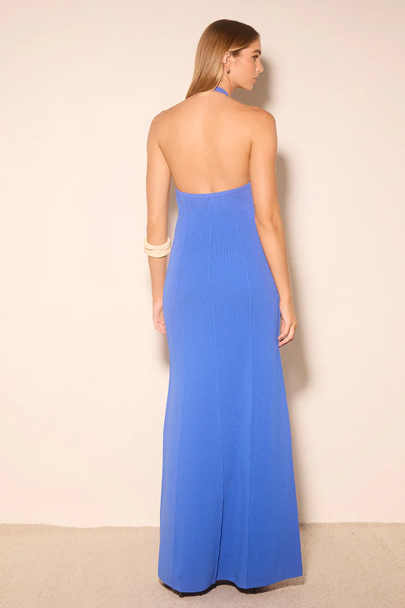 MON RENN NILE KNIT DRESS AZUL BLUE