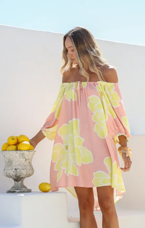 ENHANCE BLOOM SMOCK DRESS