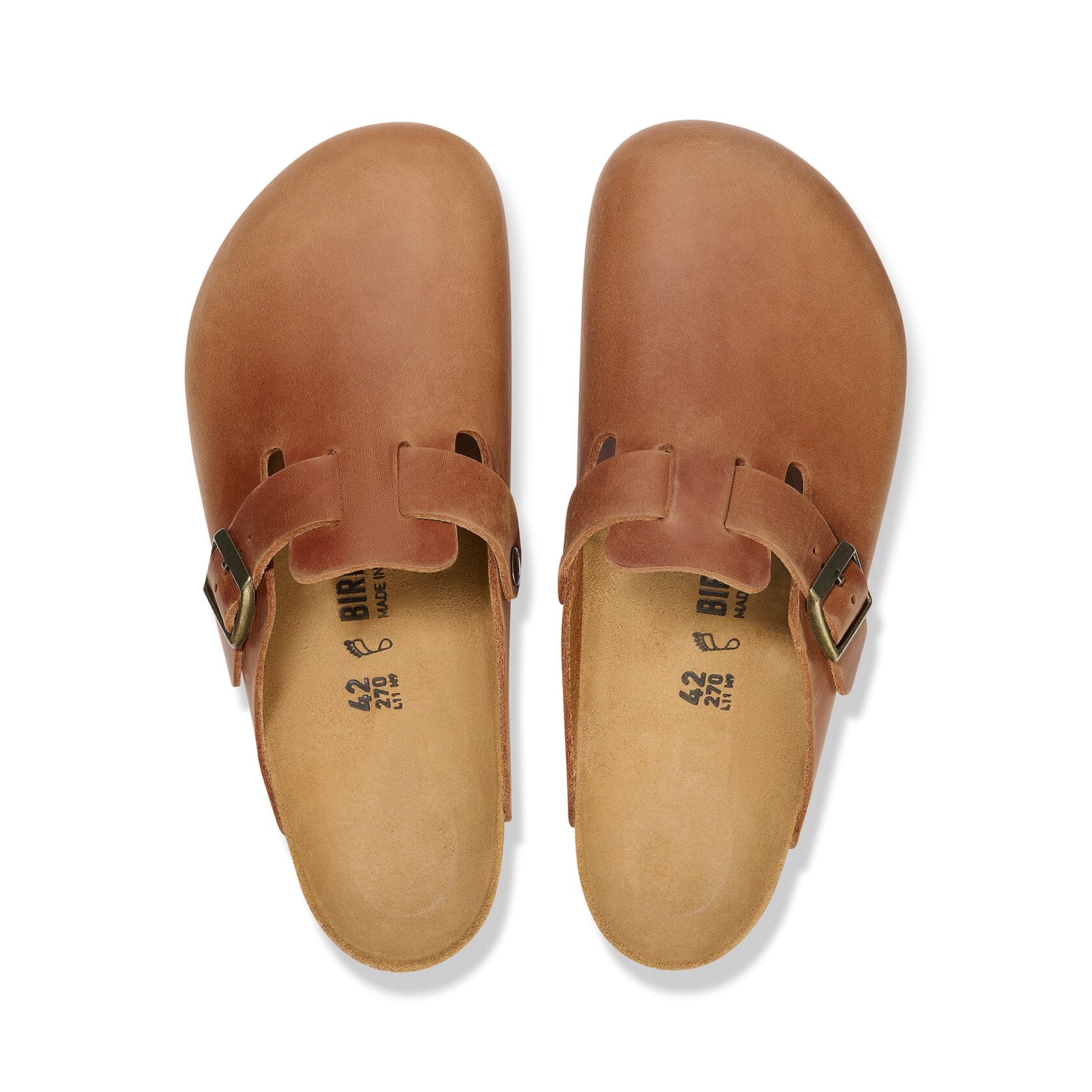 BIRKENSTOCK BOSTON OILED LEATHER COGNAC