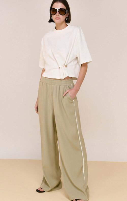 ENHANCE DION PANT SAGE CREAM