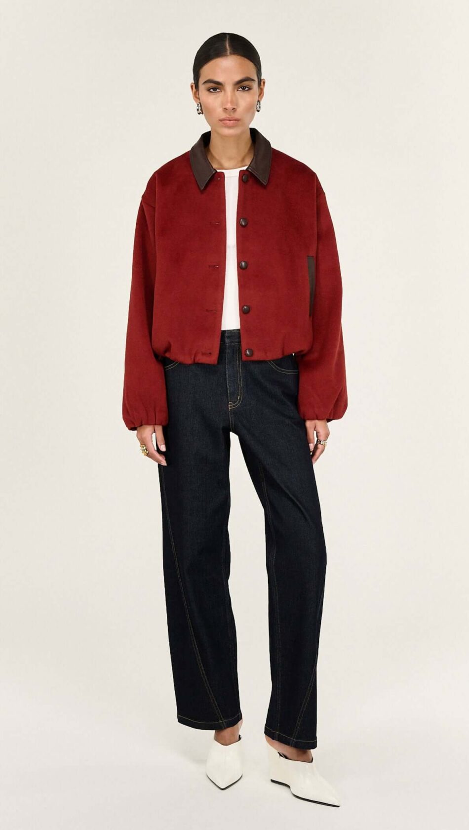 ENHANCE MEAVA BOMBER JACKET ROSE CHOCOLATE