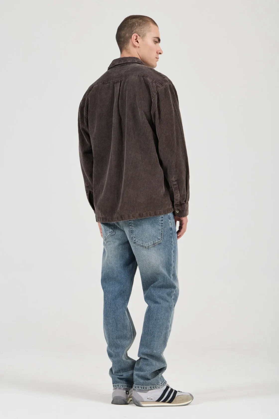 ROLLAS MEN CAMPUS CHUNKY CORD SHIRT BROWN