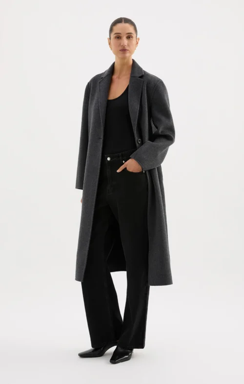 NUDE LUCY RILEY WOOL COAT CHARCOAL